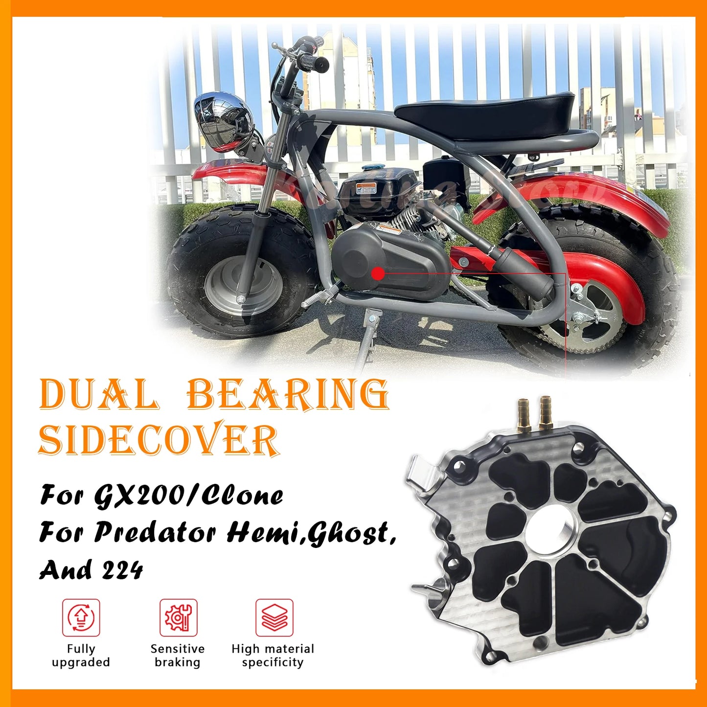 Dual Bearing Sidecover For Honda GX200 Clone Predator 212 Hemi Ghost 224 Die Casting Process