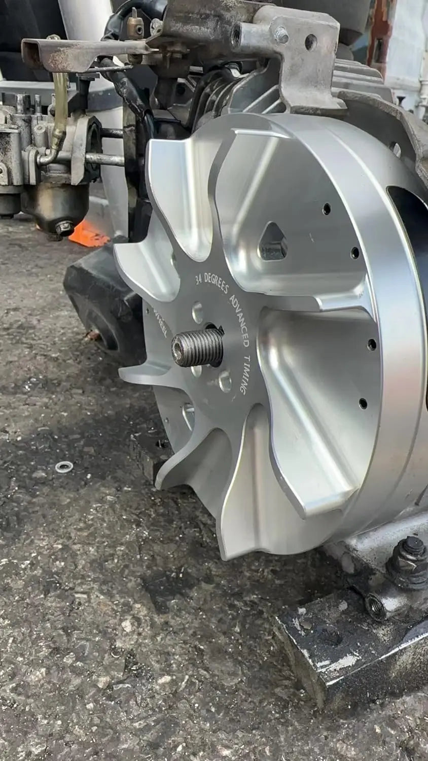 MMB Powersports Silver Billet Aluminum Flywheel For Honda GX200 and Clone Engines