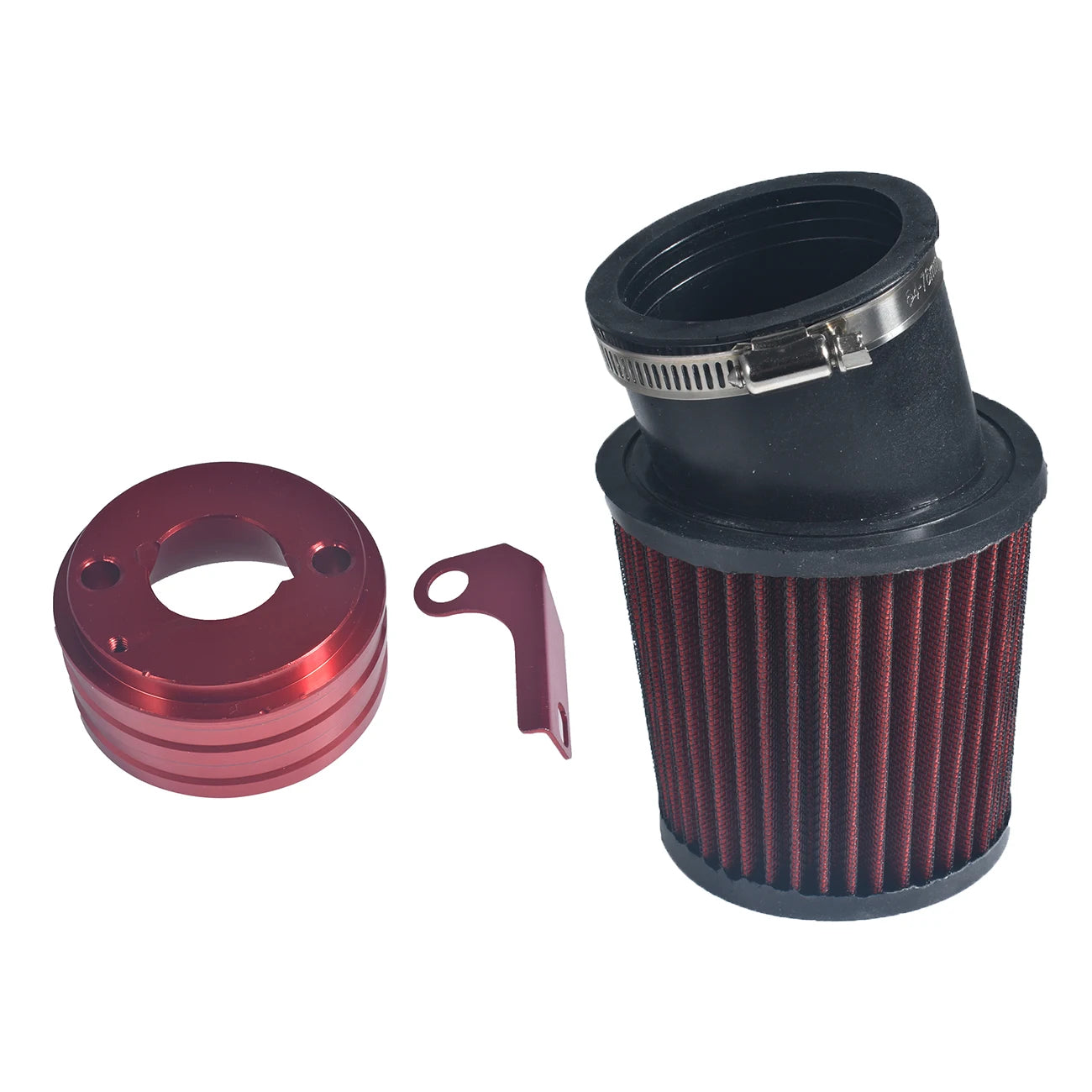 MMB Powersports Red Stage 1 Air Filter With Adapter Kit For Predator 212cc 6.5 HP GX160 GX200 Engine