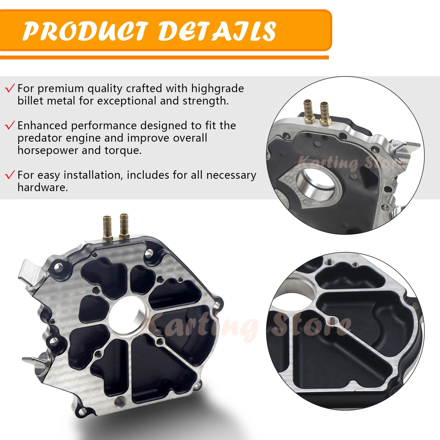 Dual Bearing Sidecover For Honda GX200 Clone Predator 212 Hemi Ghost 224 Die Casting Process