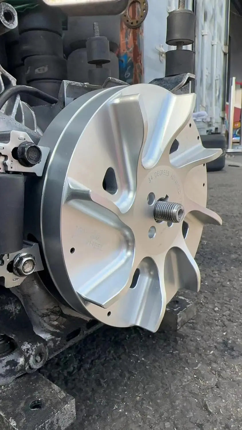 MMB Powersports Silver Billet Aluminum Flywheel For Honda GX200 and Clone Engines